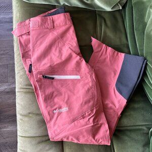 Columbia Titanium Women’s Ski Snow Pants Medium Waterproof Coral Pink